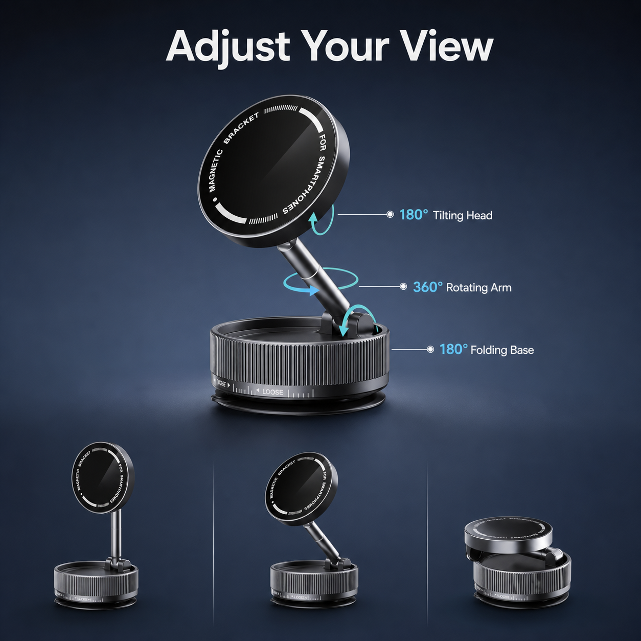 Nollumi FlexMount adjustable rotating and folding positions